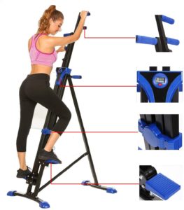 Steel Alloy Stair Climber Machine, Home Gym Exercise Folding Climbing Machine,Vertical Climbing Exercise Machine, Fitness Stepper Gym, Whole Body Cardio Workout Training